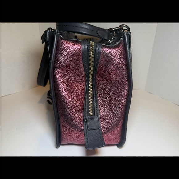 Coach Color Block Pebbled Leather Dreamer Tote Dreamer 36 Metallic - Picture 6 of 15